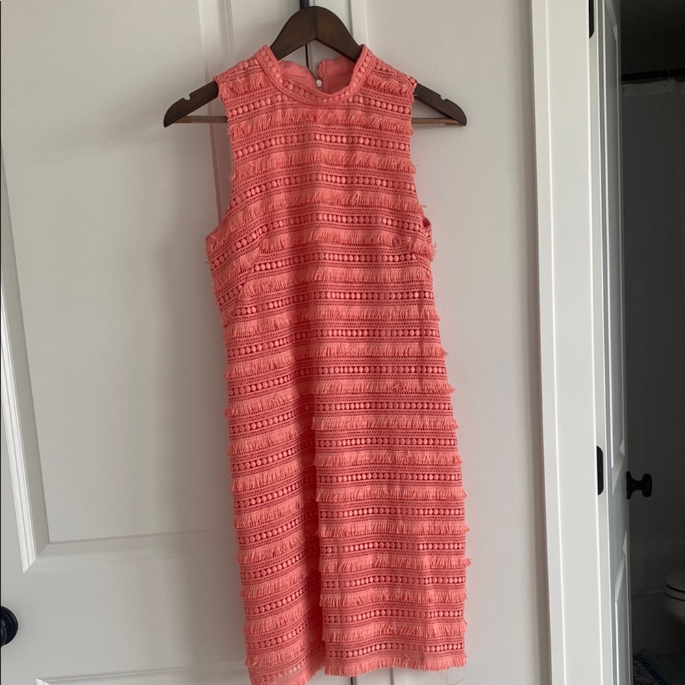 Coral Sleeveless J.Crew Dress